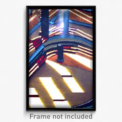 Pixel Art Poster - Glossy Plaza (8 Bit Psychedelic Trippy Video Game Print)