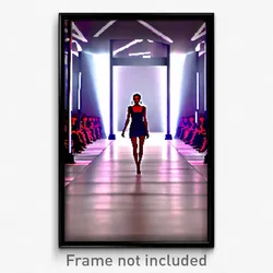 Pixel Art Poster - Realistic Catwalk (8 Bit Psychedelic Trippy Video Game Print)