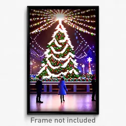 Pixel Art Poster - Grandiose Christmas (8 Bit Psychedelic Video Game Print)