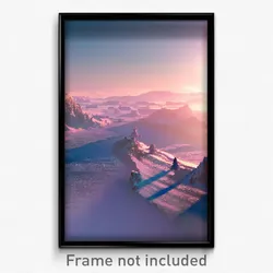 Pixel Art Poster - Cold Land (8 Bit Psychedelic Trippy Weird Video Game Print)