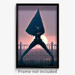 Pixel Art Poster - Dramatic Pallisade (8 Bit Psychedelic Video Game Print)