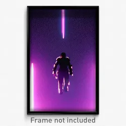 Pixel Art Poster - Dark Void (8 Bit Psychedelic Trippy Weird Video Game Print)