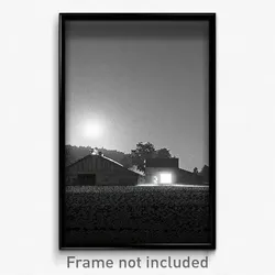 Pixel Art Poster - Colorless Farm (8 Bit Psychedelic Trippy Video Game Print)