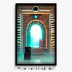 Pixel Art Poster - Wiggly Portal (8 Bit Psychedelic Trippy Video Game Print)