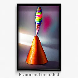 Pixel Art Poster - Vivacious Cone (8 Bit Psychedelic Trippy Video Game Print)