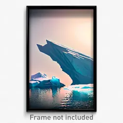 Pixel Art Poster - Lonely Iceberg (8 Bit Psychedelic Trippy Video Game Print)