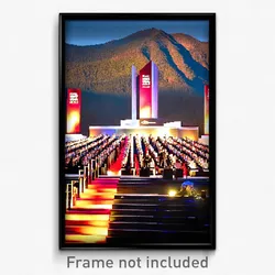 Pixel Art Poster - Mountainous Movie Awards (8 Bit Psychedelic Video Game Print)