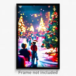 Pixel Art Poster - Busy Christmas (8 Bit Psychedelic Trippy Video Game Print)