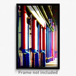 Pixel Art Poster - Extra Large Pipes (8 Bit Psychedelic Trippy Video Game Print)