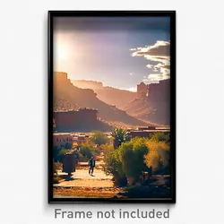 Pixel Art Poster - Rundown Mesa (8 Bit Psychedelic Trippy Video Game Print)