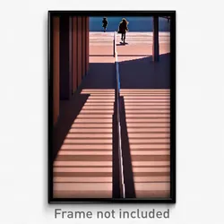 Pixel Art Poster - Brown Promenade (8 Bit Psychedelic Trippy Video Game Print)