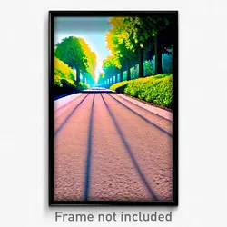 Pixel Art Poster - Shady Track (8 Bit Psychedelic Trippy Weird Video Game Print)
