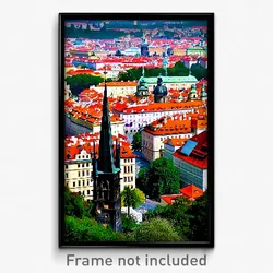 Pixel Art Poster - Dense Prague (8 Bit Psychedelic Trippy Video Game Print)