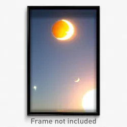 Pixel Art Poster - Sunny Sun And Moon (8 Bit Psychedelic Video Game Print)