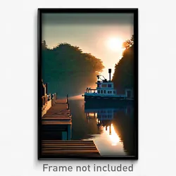 Pixel Art Poster - Shady Landing (8 Bit Psychedelic Trippy Video Game Print)