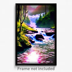Pixel Art Poster - Unknown Brook (8 Bit Psychedelic Trippy Video Game Print)