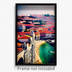 Pixel Art Poster - Dazzling Lisbon (8 Bit Psychedelic Trippy Video Game Print)