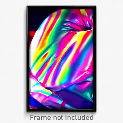 Pixel Art Poster - Glossy Pillow (8 Bit Psychedelic Trippy Video Game Print)
