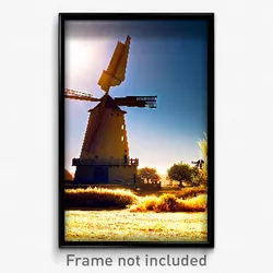Pixel Art Poster - Dry Windmill (8 Bit Psychedelic Trippy Video Game Print)