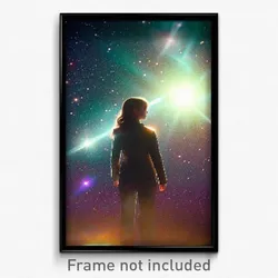Pixel Art Poster - Dim Galaxy (8 Bit Psychedelic Trippy Weird Video Game Print)