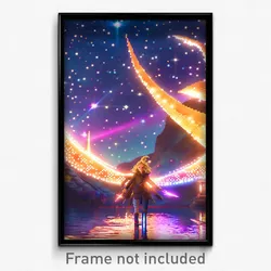Pixel Art Poster - Starry Pike (8 Bit Psychedelic Trippy Weird Video Game Print)