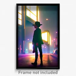 Pixel Art Poster - Droopy Warren (8 Bit Psychedelic Trippy Video Game Print)