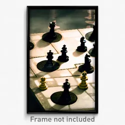 Pixel Art Poster - Concrete Chess (8 Bit Psychedelic Trippy Video Game Print)