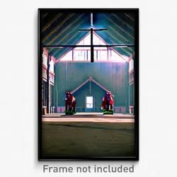 Pixel Art Poster - Big Stable (8 Bit Psychedelic Trippy Weird Video Game Print)