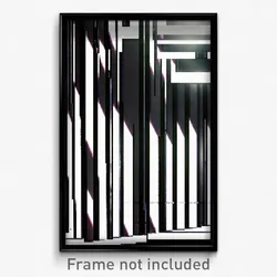 Pixel Art Poster - Black Berlin (8 Bit Psychedelic Trippy Video Game Print)