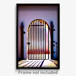 Pixel Art Poster - Smooth Gate (8 Bit Psychedelic Trippy Weird Video Game Print)