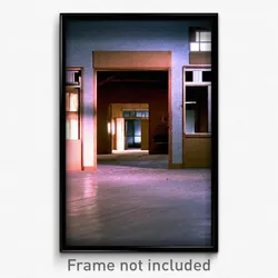 Pixel Art Poster - Deserted Cathouse (8 Bit Psychedelic Trippy Video Game Print)