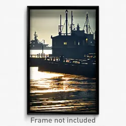 Pixel Art Poster - Creepy Harbour (8 Bit Psychedelic Trippy Video Game Print)