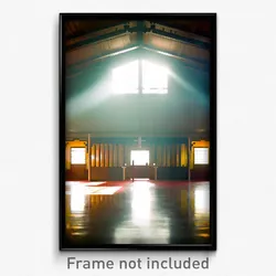 Pixel Art Poster - Majestic Stable (8 Bit Psychedelic Trippy Video Game Print)