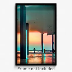 Pixel Art Poster - Modern Gulf (8 Bit Psychedelic Trippy Weird Video Game Print)