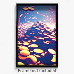 Pixel Art Poster - Virtual Heap (8 Bit Psychedelic Trippy Video Game Print)
