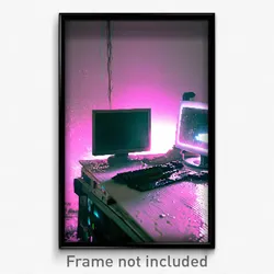 Pixel Art Poster - Damp Computer (8 Bit Psychedelic Trippy Video Game Print)