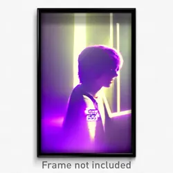 Pixel Art Poster - Purple Mind (8 Bit Psychedelic Trippy Weird Video Game Print)