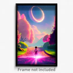 Pixel Art Poster - Sweet Dreamscape (8 Bit Psychedelic Trippy Video Game Print)