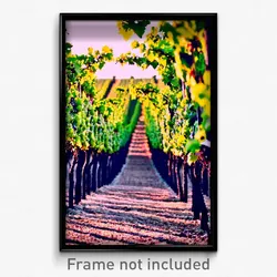 Pixel Art Poster - Acidic Vineyard (8 Bit Psychedelic Trippy Video Game Print)
