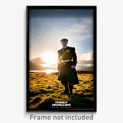 Pixel Art Poster - Terrific Highland (8 Bit Psychedelic Trippy Video Game Print)
