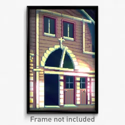 Pixel Art Poster - Swirly Stable (8 Bit Psychedelic Trippy Video Game Print)