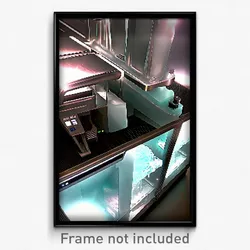 Pixel Art Poster - Impressive Ice Machine (8 Bit Psychedelic Video Game Print)