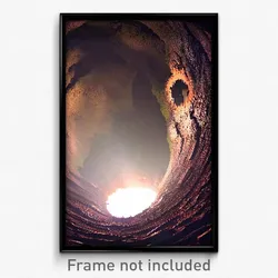 Pixel Art Poster - Frightening Sinkhole (8 Bit Psychedelic Video Game Print)