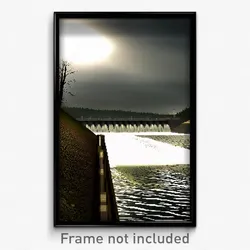 Pixel Art Poster - Bleak Dam (8 Bit Psychedelic Trippy Weird Video Game Print)