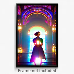 Pixel Art Poster - Stunning Domain (8 Bit Psychedelic Trippy Video Game Print)