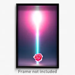 Pixel Art Poster - Rosy Beacon (8 Bit Psychedelic Trippy Weird Video Game Print)
