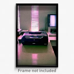 Pixel Art Poster - Rundown Printer (8 Bit Psychedelic Trippy Video Game Print)