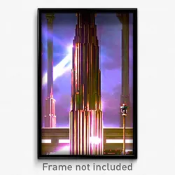 Pixel Art Poster - Musty Empire (8 Bit Psychedelic Trippy Video Game Print)