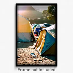Pixel Art Poster - Plastic Encampment (8 Bit Psychedelic Video Game Print)