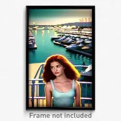 Pixel Art Poster - Spotted Marina (8 Bit Psychedelic Trippy Video Game Print)